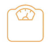 Bathroom scale icon with rounded square frame
